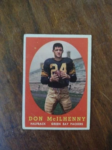 1958 Topps #71 Don McIlhenny radiocontrol Green Bay Packers en muy buena condición - Imagen 1 de 2