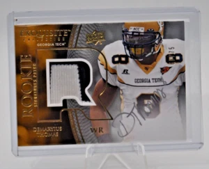 2010 Demaryius Thomas RC auto jersey patch Exquisite /75 Broncos Yellowjackets - Picture 1 of 2