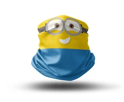 Washable Fabric Face Cover Neck Gaiter Despicable Me, Animated Minion Print  - Image 1 of 4