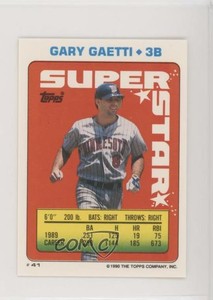 1990 Topps Super Star Sticker Back Cards Gary Gaetti Cal Ripken Jr ( 231) HOF