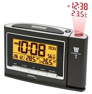 TechnoLine Wt 529 Reloj Proyector Digital Temperatura Despertador Radio