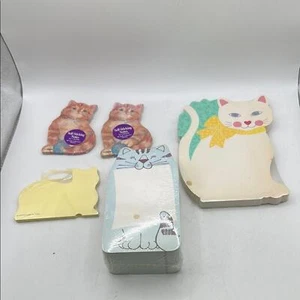 Vintage NWT Cat Themed Notepads Sticky Pad Stationary Colorbak Catstak Lot 5 - Picture 1 of 11