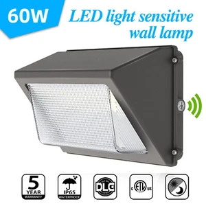 60W LED Wall Pack Light For Warehouse Outdoor Lights With Dusk To Dawn Photocell - Picture 1 of 11