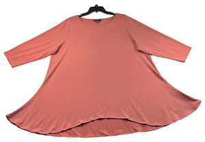 Alfani Tunic Blouse Womens Plus size 3X Pink Business Career 3/4 Sleeve New