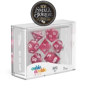 Oakie Doakie PINK SPECKLED RPG Set 7 Dice, ODD500019. Boxed - NEW - Picture 1 of 3