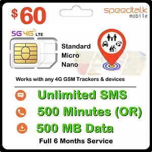 SpeedTalk GSM SIM Card 5G 4G GPS Trackers - Pet Kid Senior Car Tracking Device - Picture 1 of 8