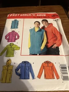 McCall’s Sewing Pattern 9168 Men & Women’s Vest And Jackets. Unisex - Picture 1 of 1