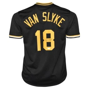 Andy Van Slyke Signed Pittsburgh Black Baseball Jersey (JSA) - Picture 1 of 3