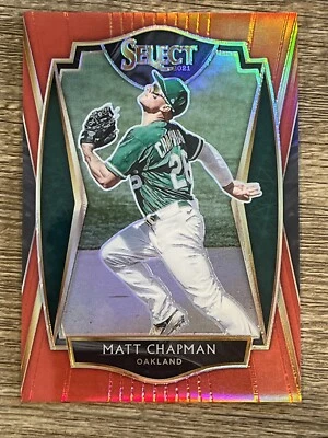 2021 Panini Select Baseball - MATT CHAPMAN  Red Parallel /199 Premier Level #194 - Image 1 of 2
