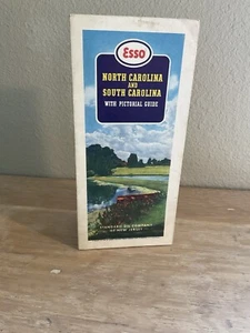 Esso VTG North & South Carolina Standard Oil Co. Roadmap Oil Memorabilia 1942 - Picture 1 of 3