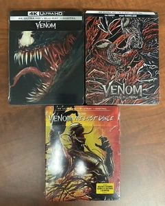 NEW Venom Steelbook Bundle: Last Dance, Let There Be Carnage 4K/Blu-ray/Digital - Picture 1 of 6