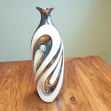 Porzellan Vase weiß/silber