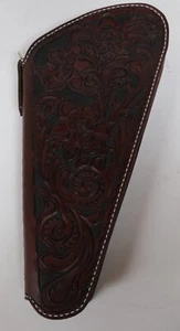 HAND CRAFTED TOOLED LEATHER LARGE GUN RUG CASE HEIRLOOM QUALITY WESTERN FLORAL - Picture 1 of 10
