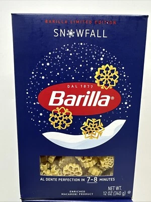 Паста Barilla Snowfall ограниченный выпуск в форме снежинки зимняя рождественская покупка больше экономия - Изображение 1 из 4