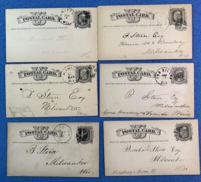 USA - UX5 - with fancy cancels - Lot of six -  Two scans --c - Image 1 of 2