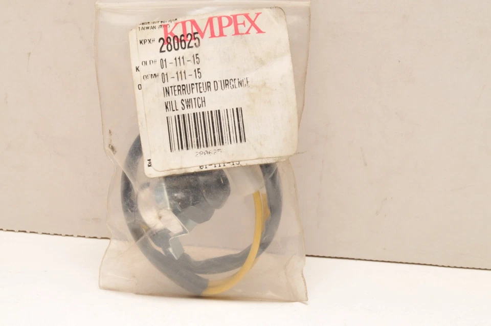 NEW KIMPEX SAFETY STOP(KILL) SWITCH 01-111-15 ARCTIC CAT 1984-03 0638-887 - Image 1 of 1