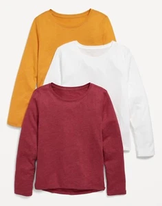 Old Navy Kids Girls Size XXL ~ 3 Pack Softest Long Sleeve T-shirt Tee NWT $39 - Picture 1 of 3