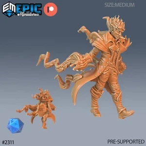 6K Resin 32mm Epic Miniatures Fire Genasi Adventure Burning für D&D, Rollenspiel - Bild 1 von 1