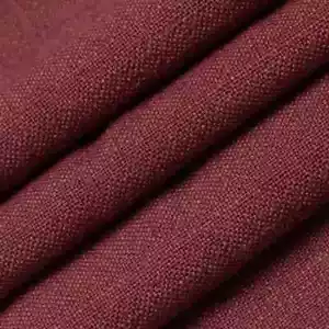 Brinkley Wine Red Linen Look Textured Upholstery Fabric by the Yard - Picture 1 of 2