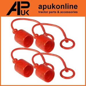 4x Hydraulik QR Schnellspanner Kupplung Port Staubkappe ISO A Flachstecker 1/2" - Bild 1 von 5