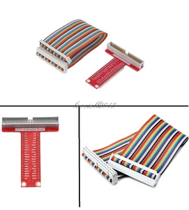 T-Shaped T Type GPIO Extension Board + 40Pin GPIO Cable for Raspberry Pi B+ Pi 2 - Afbeelding 1 van 3