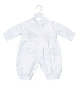 AU Boys Baby Children White Christening shower Romper Bowtie Vest outfits suits - Picture 1 of 5