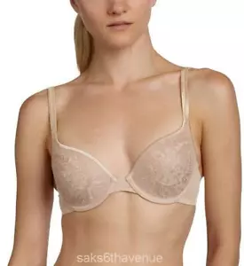 WACOAL 853147 Nude (Beige) BOLD & BEAUTIFUL Floral Embroidery Contour TShirt Bra - Picture 1 of 7