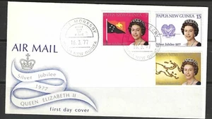 PAPUA NG STAMPS #462-464. -- FIRST DAY COVER, QEII 25th ANNIV -- 1977 - Imagen 1 de 2