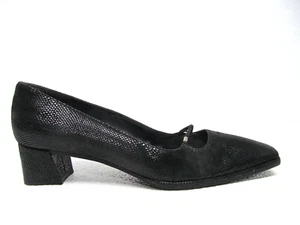 Stuart Weitzman Damen Pumps schwarz Leder Schlangenmuster Gr. 9,5 schmal (4A) - Bild 1 von 10