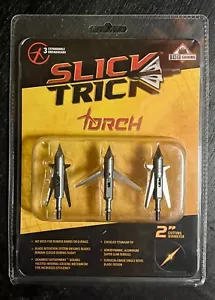 Slick Trick Torch Expadable Broadheads 100 grain 2'' Cutting Silver New - Picture 1 of 2
