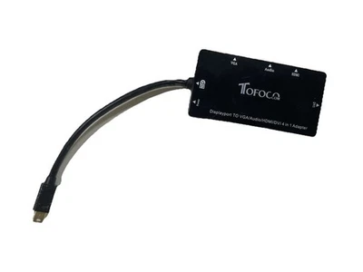 Mini DisplayPort Thunderbolt Male To DVI HDMI VGA Adapter Converter Cable 4 in 1 - Image 1 of 4