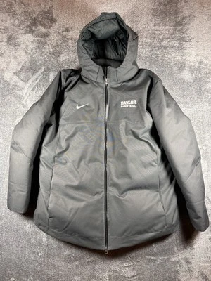 Abrigo de baloncesto Nike Baylor Bears Parka para hombre XXL gris emitido por el equipo 550 Foto 1 de 4