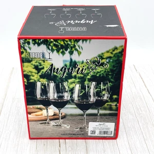 Riedel Auguri Rotweingläser Kristall 19-3/8 oz 8-7/8" h 4er Set Neu Offene Box - Bild 1 von 6
