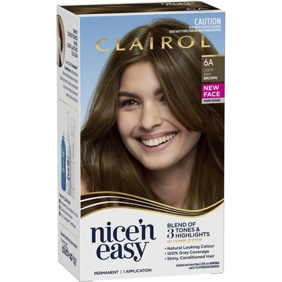 Clairol Nice 'n Easy Permanent 6a Light Ash Brown Hair Colour Each - image 1 of 2