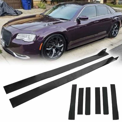 For Chrysler 300S 300C Sedan Glossy Side Skirt Extension Splitter Spoiler Panel - Изображение 1 из 4