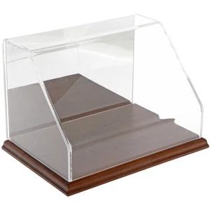 Plymor Acrylic Slant Front Case w/ Hardwood Base Mirror Back, 9" W x 6" D x 6" H - Picture 1 of 1