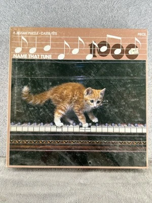 Vintage Cat On Piano Name That Tune Puzzle 1000 Pieces 23”x 29” - SEALED!! - Image 1 of 4