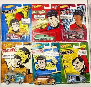 Hot Wheels Star Trek Pop Culture Set of 6 – 2014 Real Riders – Complete - New - Picture 1 of 9