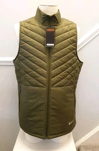 Nike Thermore Repel Running Aerolayer Gilet Large Green Vest Bodywarmer - Picture 1 of 8