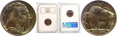 1915 5C Buffalo Nickel NGC MS-65 - Image 1 of 3