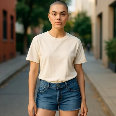 Pantalones cortos de mezclilla Hudson tiro medio corte dobladillo deshilachado azul lavado medio mujeres 29 Foto 1 de 4