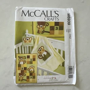McCall’s Crafts M6939  Sewing Pattern Monkey Door Decoration Blanket ++ UNCUT - Picture 1 of 4