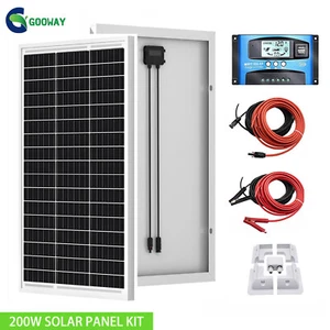 12V 200W Solar Panel Kit with Brackets For Motorhomes Trailer RV Caravan Camper - Picture 1 of 13