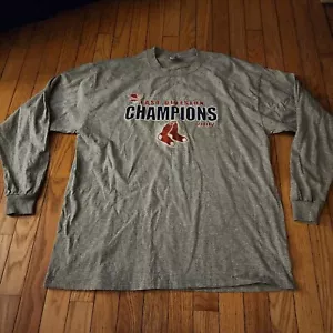 2007 Boston Red Sox East Division Champions Gray Long Sleeve Shirt Size X-large - Picture 1 of 6