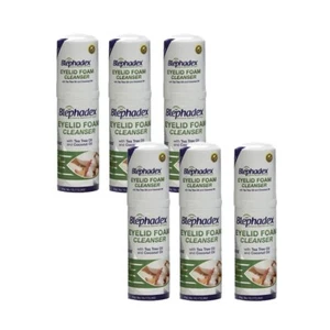 6 Pack Blephadex Eyelid Foam Cleanser includes Tea Tree Oil & Coconut Oil - Foto 1 di 3