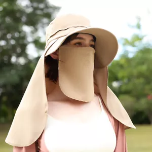 OhSunny Unisex Sun Hat with Neck Flap Face Cover UV Protection UPF50+ Fishing - Picture 1 of 30