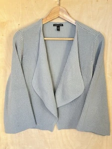 Eileen Fisher Women’s Sz XS Blazer Cardigan Sweater Organic Cotton Blue Open - Picture 1 of 18
