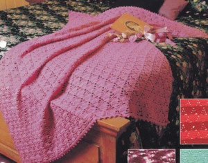 Afghan Crochet Pattern TROUSSEAU LACE One-Piece Classics - Picture 1 of 2