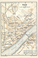 41 Blois 1913 pt. plan ville + guide (5 p.) Fbg. du Foix & Vienne Halle-Grains 