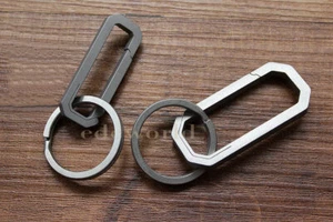 EDC Outdoor TC4 Titanium Key chain Carabiner with Key Ring Hang Buckle Tool - Picture 1 of 11